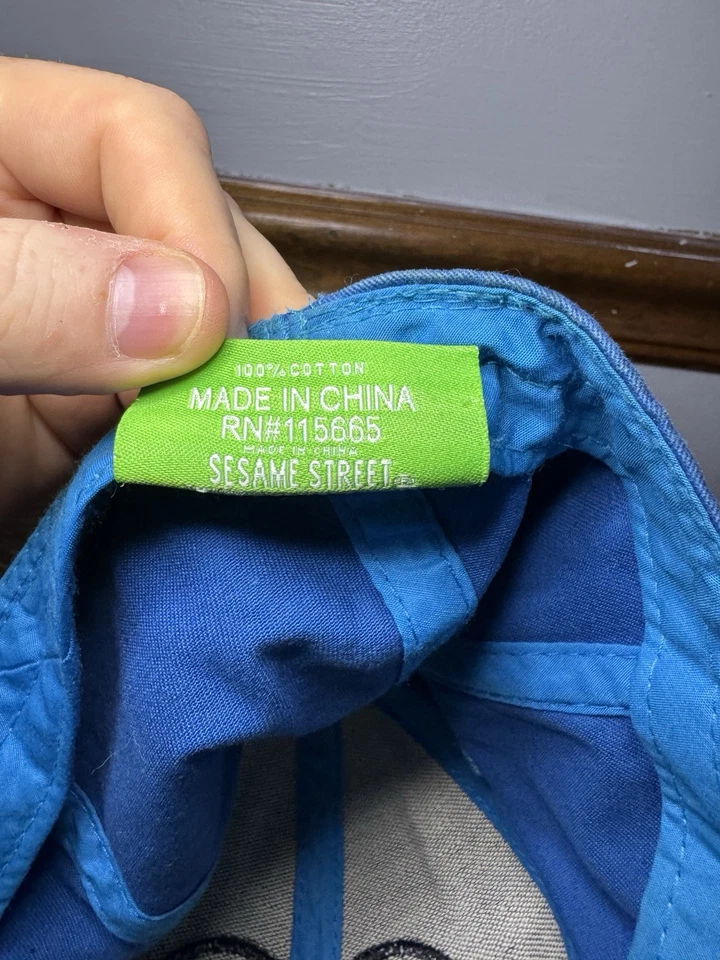 Cookie Monster Baseball Hat Blue Sesame Street L/XL Size Not Adjustable - Image 4 of 4