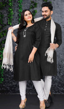 Indian Men  Women Combo Kurta Pajama Set For Couples