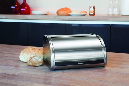Brabantia 348907 Roll Top Bread Bin, Medium, Matt Steel - Picture 2 of 8
