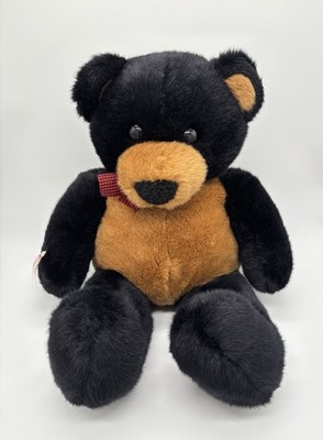 Dakin Gingham Black Bear Plush 25'' Jumbo Stuffed Animal Vintage NEW w TAG