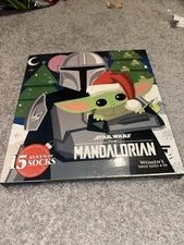 Star Wars Mandalorian 15 Days of Socks Advent Calendar Baby Yoda Women's Sz 4-10