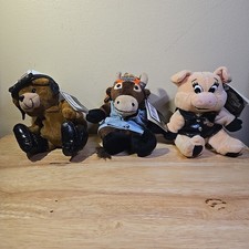 Vintage Harley Davidson Motorcycle Biker Bean Bag Plush Lot Of 3 1998-1999