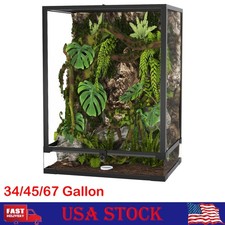 34/45/67 Gallon Reptile Tall Glass Terrarium Reptile, Anti-Escape Design