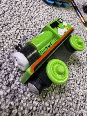 Thomas & Friends Wooden Percy Train Tank Railway Roll N Whistle Engine Working