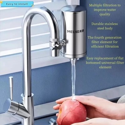 Meiling Edelstahl Wasserhahn Wasseraufbereiter einfache Installation kein Strom nötig