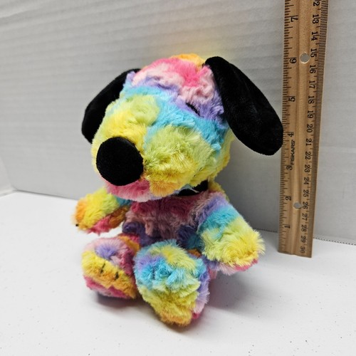 Hallmark Peanuts RAINBOW SNOOPY - 6" Soft Dog Plush - Easter Tie Dye - CUTE! - Picture 3 of 5