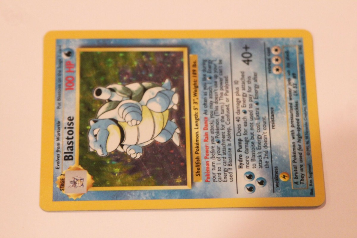 Pokemon: Blastoise 2/102 Original Base Set Holo 1999 Vintage Rare
