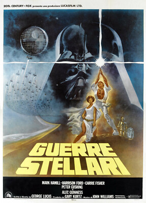 GUERRE STELLARI STAR WARS MANIFESTO SPIELBERG LUCAS HAMILL FORD