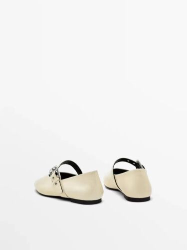 Massimo Dutti Women's Vintage Leopard Print Ballet Flat Mary Jane Shoes - Picture 20 of 23