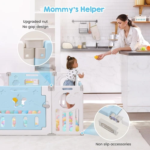 10/14/18 Stk Laufgitter Baby Laufstall Faltbar DIY Absperrgitter Krabbelgitter - Bild 15 von 59