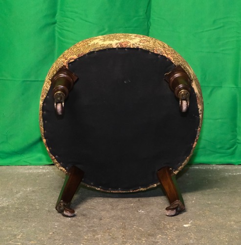 CHARMING VICTORIAN 1890 CORNELIUS V SMITH NURSING CHAIR BROWN MAHOGANY & CASTORS - Picture 14 of 15