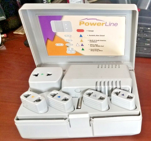 POWERLINE Electronic Travel Converter & 5 Adapters with Hard Case 0900-27 Europe