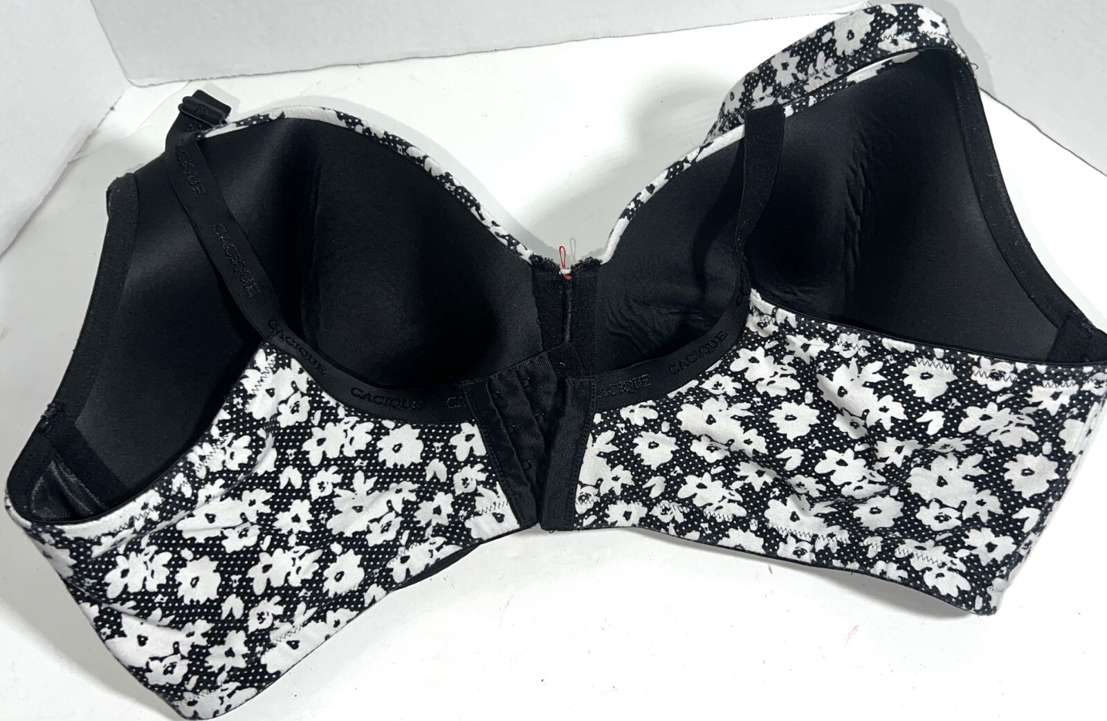 Cacique Full Coverage Lightly Lined White Floral … - image 3