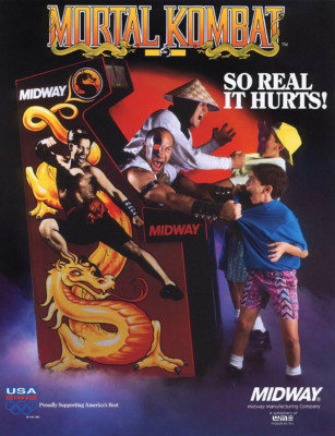 Mortal Kombat Midway Arcade Glossy Promo Ad Poster Unframed A0515