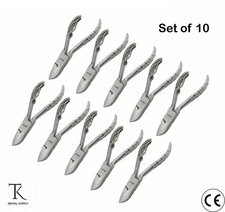 Set Of 10 - Chiropody Podiatry Toe Nail Nippers Patterned Handle Curved CE