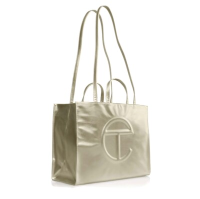 Brand New Telfar Large Shopping Bag Gold 100% AUTHENTIC - Main Image