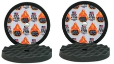 8" High Teck Black Waffle Pad (compared to 3M 05725 buff pads) - 4 Pack