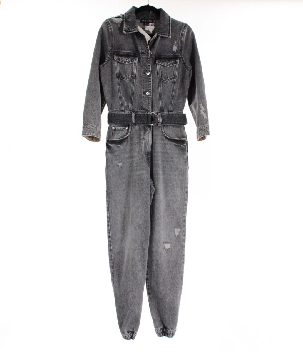 Distressed jumpsuit sales