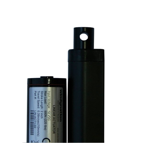 2 piezas actuador lineal de 2" 2 pulgadas carrera 225 libras elevador 12 V voltios CC - Imagen 3 de 5