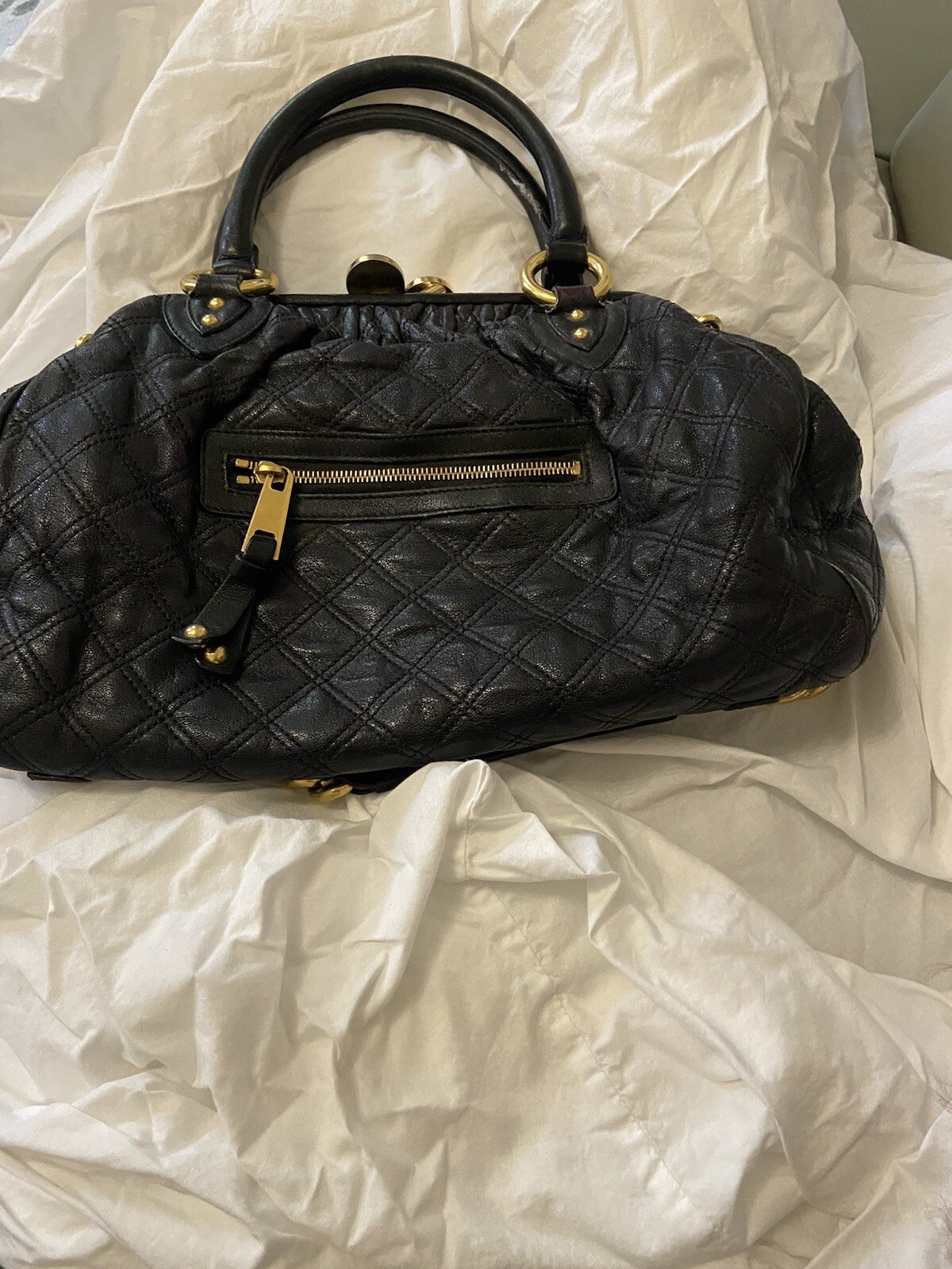 Marc Jacob’s The Stam Bag In Black image 7