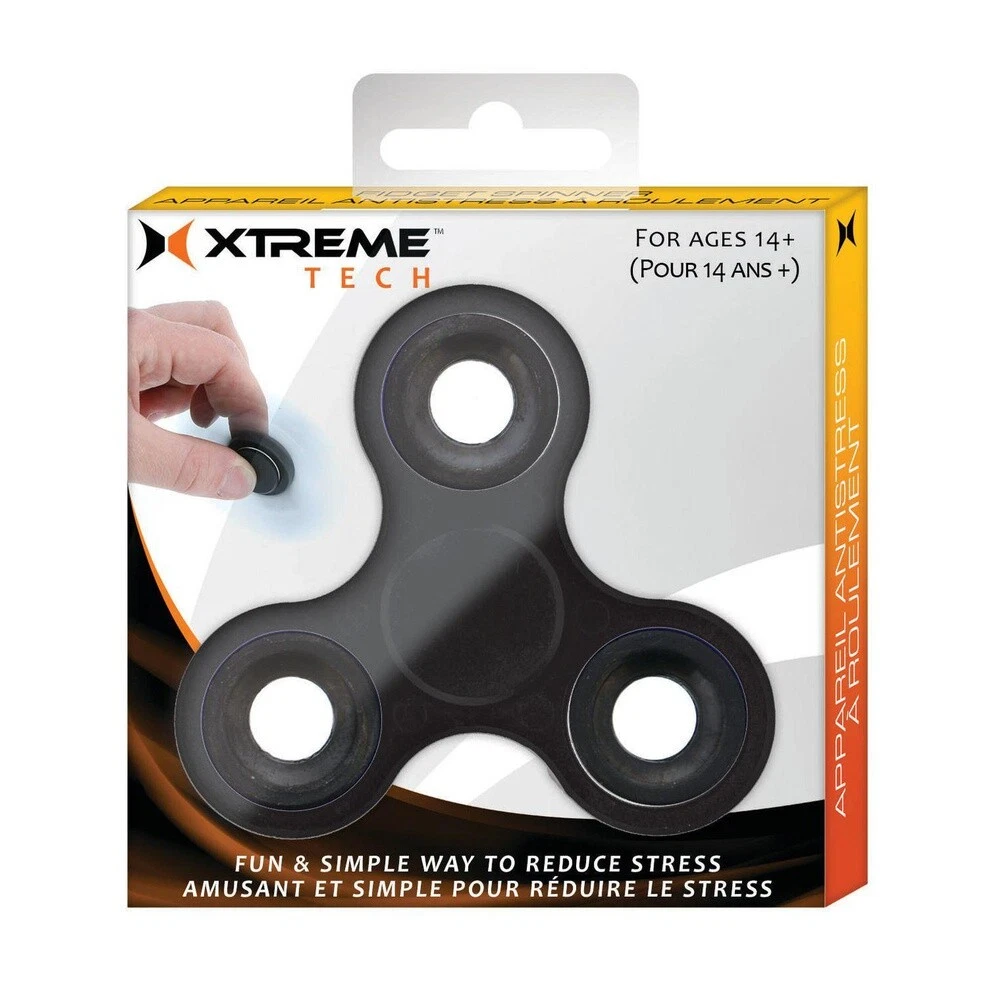 Xtreme Tech Fidget Spinner Blue Red Yellow OR Black Lot of 3