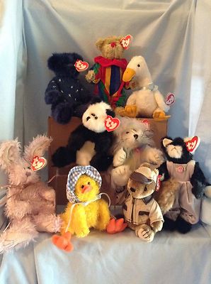 Ty Attic Treasures Lot of 9 Jointed  Animals 3+ Boys & Girls Retired $69.99