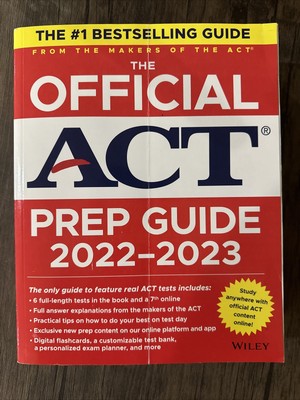 (Bent Cover) The Official ACT Prep Guide 2022-2023 Book + Online Content - Wiley