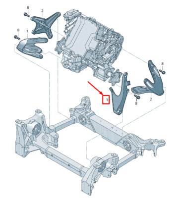 Neu AUDI E-TRON GEN Front Left Engine Support 4KE199307M OEM Original