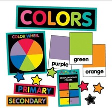 Schoolgirl 26pc Color Cards Mini Bulletin Board Set - Essential Teaching Kit