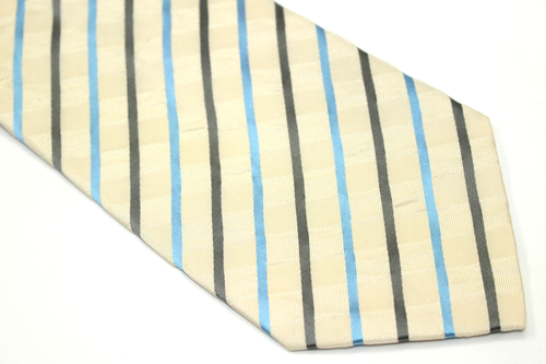 Cravate Scabal En Soie Grise Collaboration Salvador Dali - Longueur 138 Cm, Fabriquée En Italie, Vintage