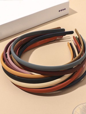 Slim Thin Headband Non-Slip Head Wrap Hoop Candy Color