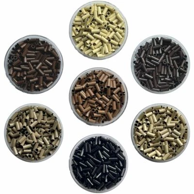 NO1HAIRFACTORY Kupferröhren Ringe Links für Stick I-Tip Haarverlängerungen 1g Perlen