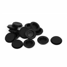 15pcs Black Rubber Closed Blind Blanking Hole Wire Cable Gasket Grommets 20mm