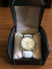 Dolce & Gabbana DW0091 Gloria Watch white leather -NEW BATTERY