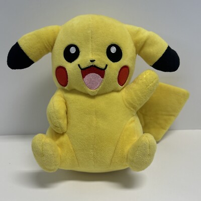 TOMY Waving Pikachu Stuffed Toy 8” Soft Plush DOWN EARS