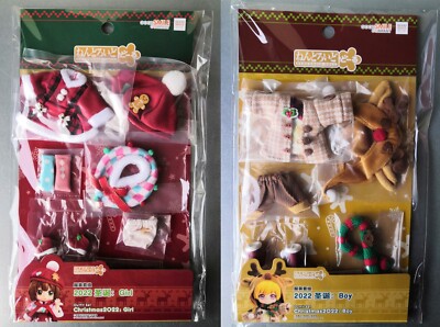 Nendoroid Puppe Outfit Sets 2022 Weihnachten Junge & Mädchen limitierte Auflage Paket brandneu in Verpackung