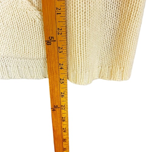 Suéter Pullover Calypso St. Barth 100% Cachemira Borla Con Capucha Bolsillos Marfil, L - Imagen 10 de 15