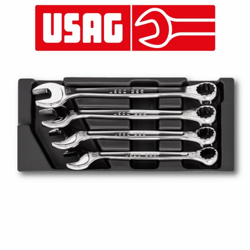 USAG 519/285B2, Serie set 4 chiavi combinate da 27 29 30 32 mm Con Termoformato
