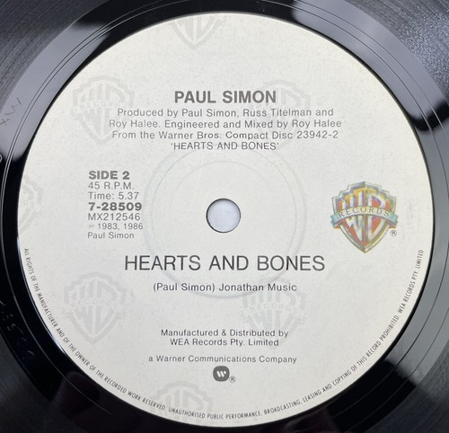 Paul Simon The Boy In The Bubble Vinyl Record 7” 45 RPM 7-28509 MX212545 - Picture 3 of 6
