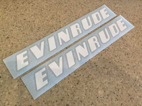Autocollants moteur hors-bord vintage Evinrude 12" 2-PAK LIVRAISON GRATUITE + autocollant poisson gratuit - Photo 1/1