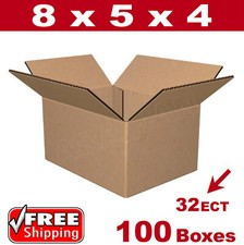 100 - 8x5x4 Cardboard Boxes Mailing Packing Shipping Box 32ECT Corrugated Carton
