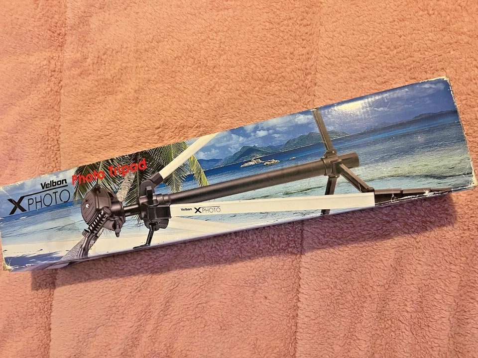 Velbon Digital Photo Tripod Light Flexible Tilt PH-249Q Panhead Spirit Level VGC - image 2 of 4