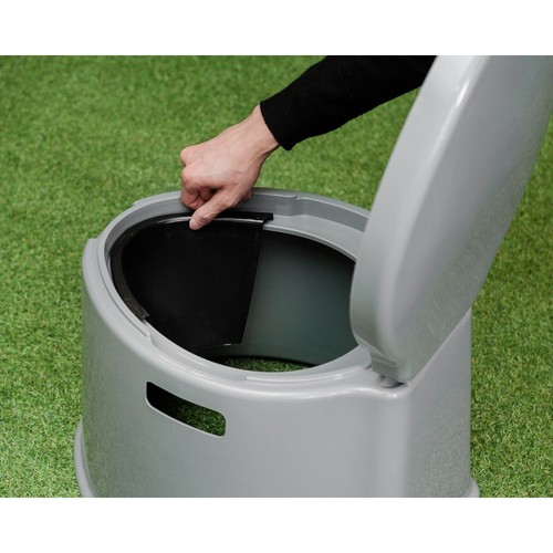 5L GREY PORTABLE CAMPING TOILET MANUAL COMPACT POTTY LOO CARAVAN PICNIC FISHING - Picture 9 of 10