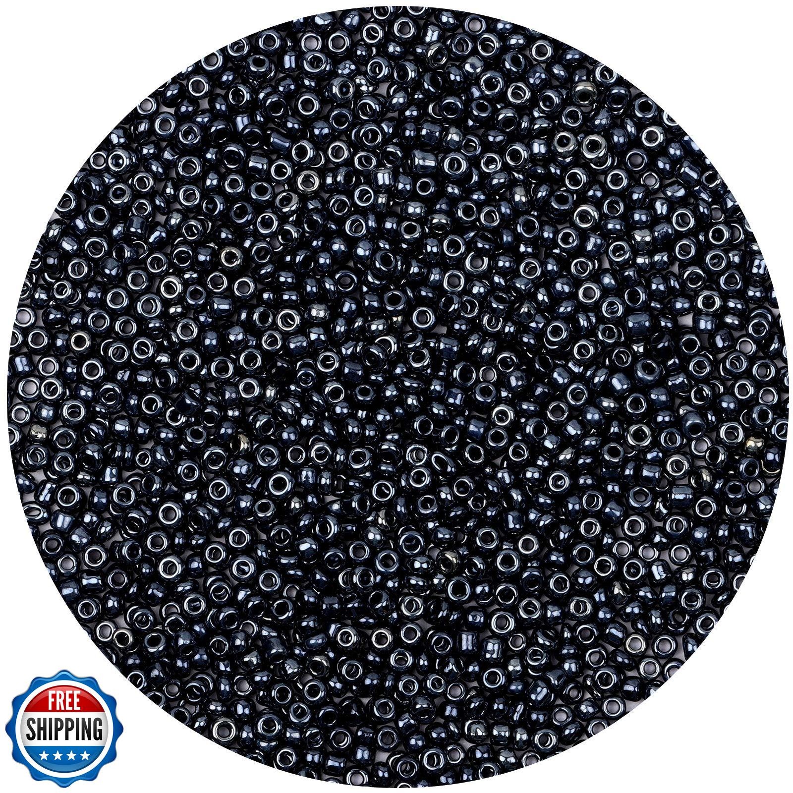 Yholin 10000pcs 2mm Glass Seed Beads Bulk for Crafts and Jewelry Making