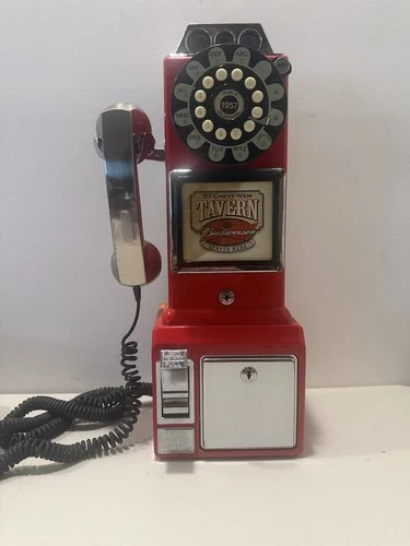 Crosley Vintage Budweiser Payphone Telephone 1957 Tavern Beer Sign