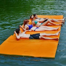 12' x 6' Floating Water Pad Mat 3-Layer Foam Floating Island for Pool Lake