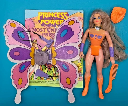 COMPLETE Vintage 80s She-ra Flutterina Figure Doll Princess of Power butterfly