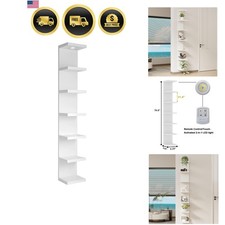 Versatile 7 Tier Wall Shelf Unit,White Lack Wall Shelf,Display Floating Shelf...