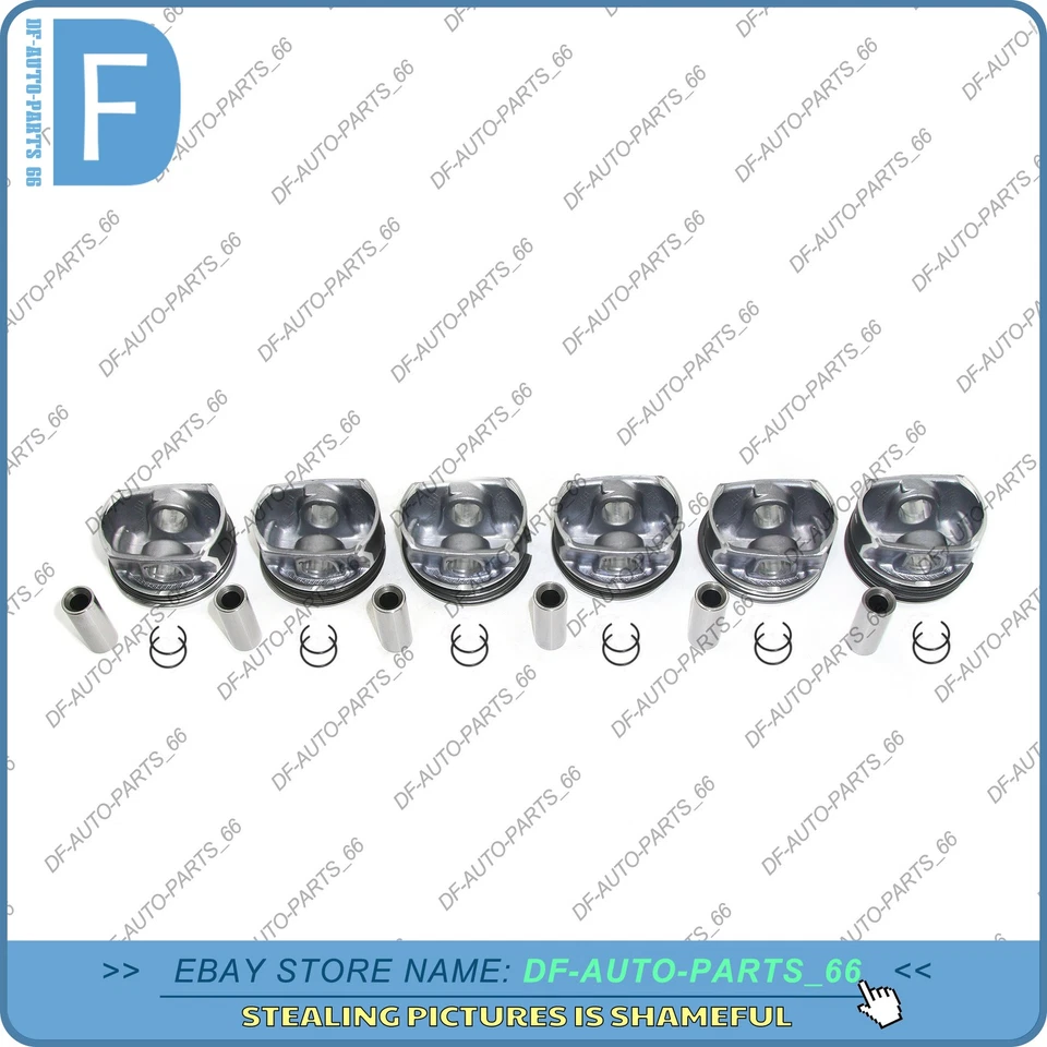 6X Pistones y anillos STD para Volvo S60 S80 V60 XC60 XC70 3.0T T6 B6304T 30750892 Foto 4 de 4