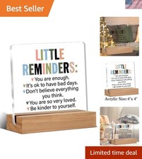Motivational Desk Sign Inspirational Office Decor Gift Tabletop Sign Clear Ac...